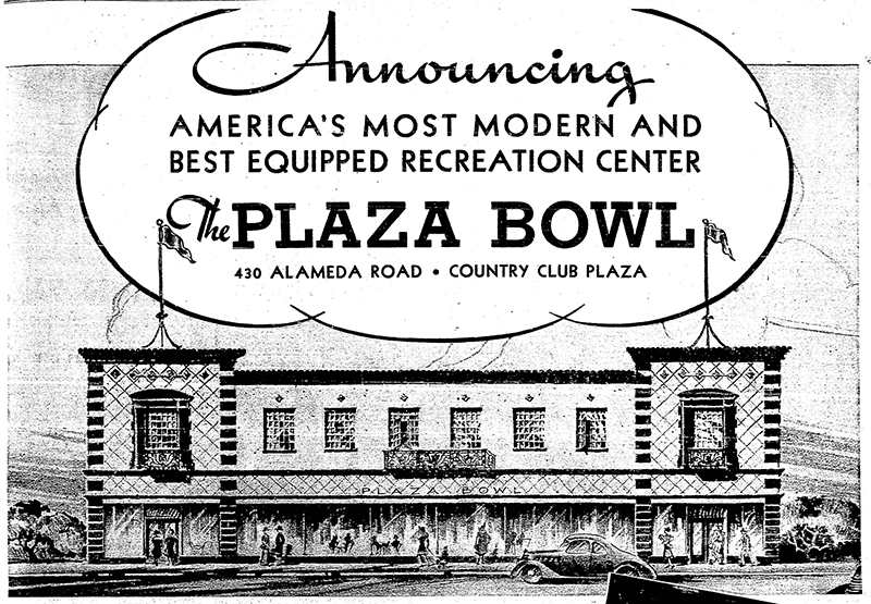 Advertisement for the Plaza Bowl