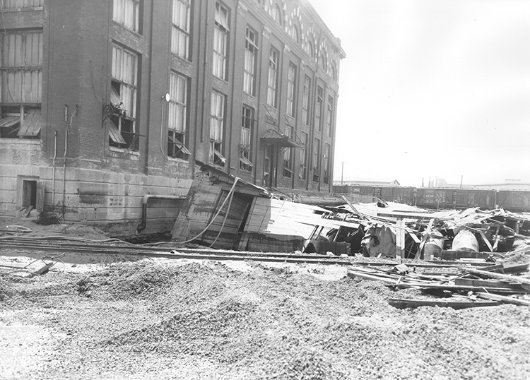 Turkey Creek pumping station, after the floodwaters receded.