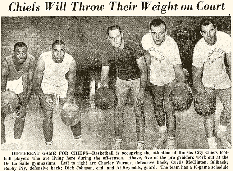 The first Chiefs basketball team. THE KANSAS CITY STAR