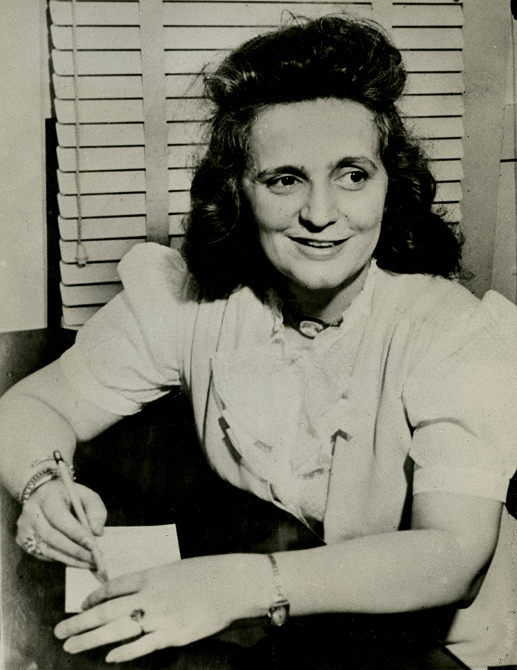 Portrait of poet Frances Angermayer, 1945.