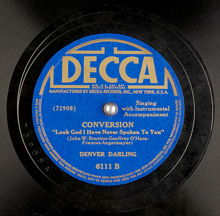 Denver Darling record, 1945, from the Internet Archive’s digital audio collection.