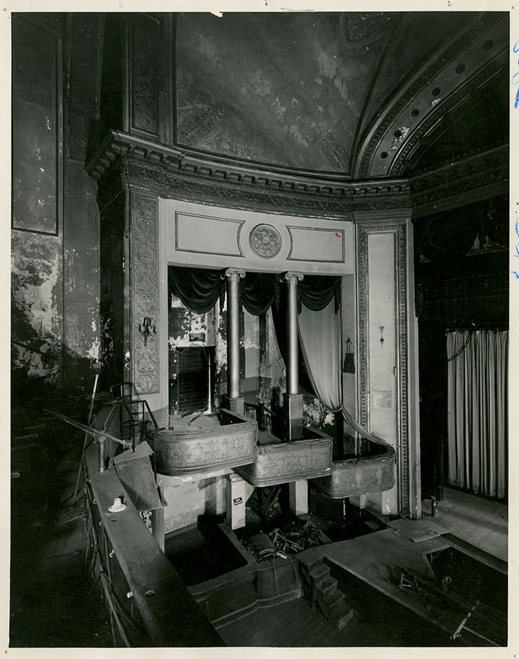 Folly Theater interior, ca. 1970s. SC223 Folly Theater Collection.