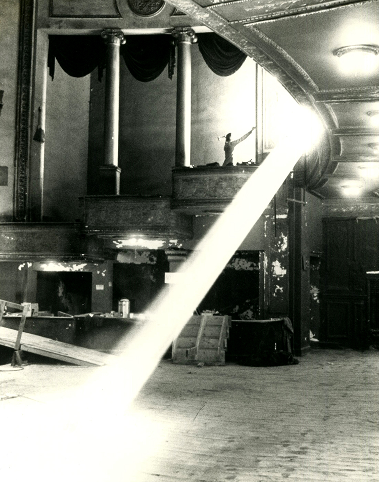 Interior restoration work, late 1970s. SC223 Folly Theater Collection.