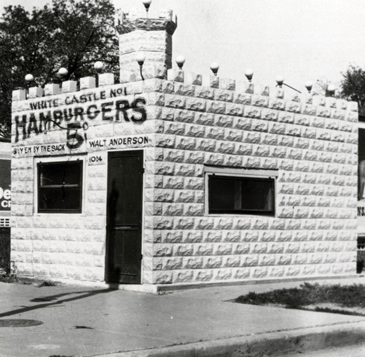 First White Castle restaurant, Wichita, Kansas, ca. 1921. WHITE CASTLE SYSTEM, INC.