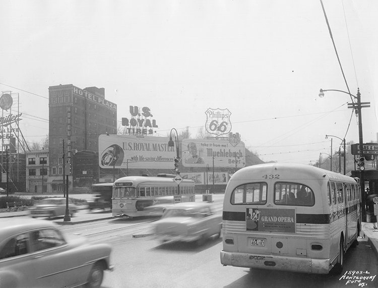 Signboard Hill before the Crown Center development.