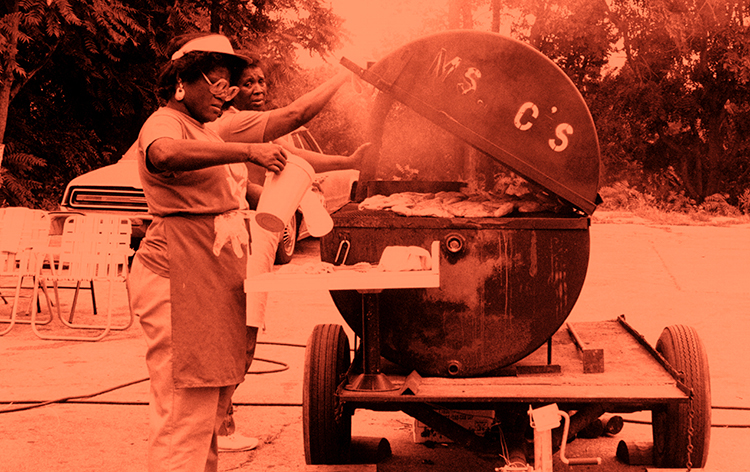 Barbecue at the 18th and Vine Jazz Fest.