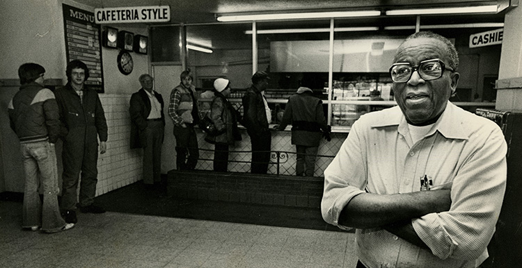 Arthur Bryant in his restaurant at 18th and Brooklyn.