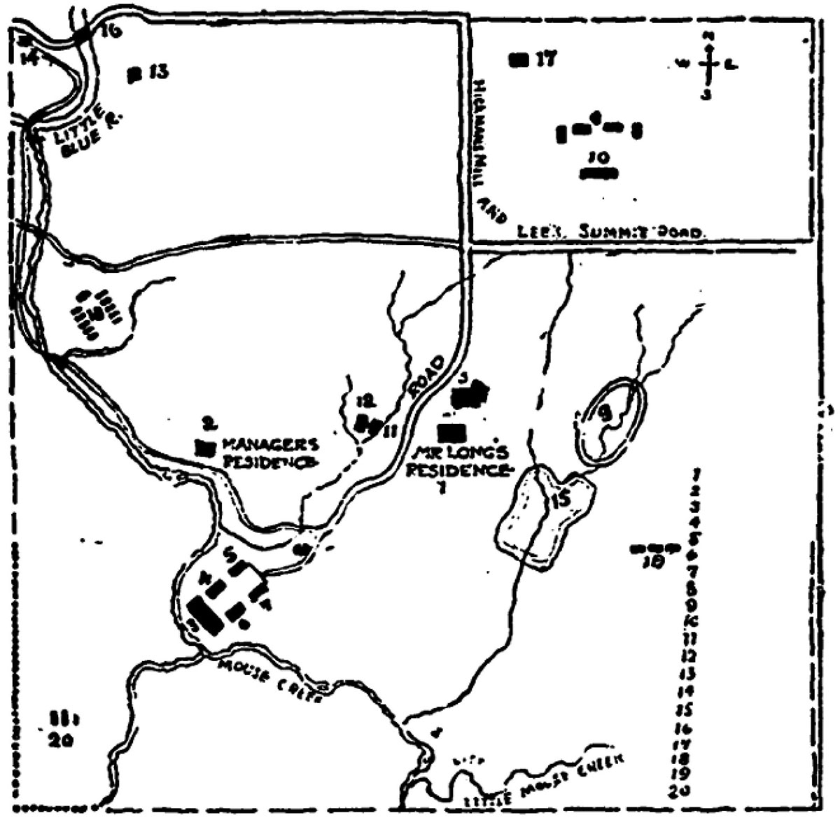 March 9, 1913, Map showing Longview Farm’s access to Lee’s Summit Road. THE KANSAS CITY STAR