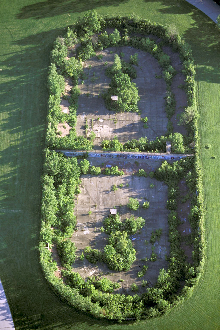 The abandoned water reservoir in Kessler Park. KANSAS CITY DESIGN CENTER