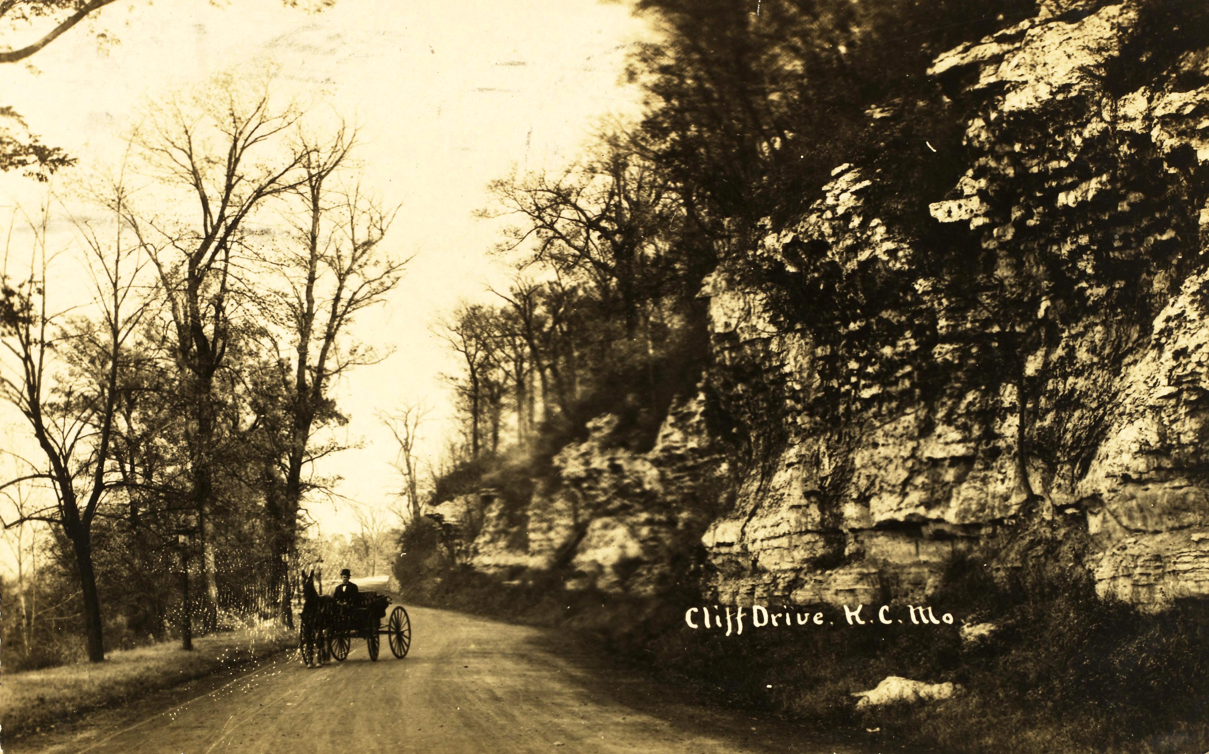 Cliff Drive below the reservoir.