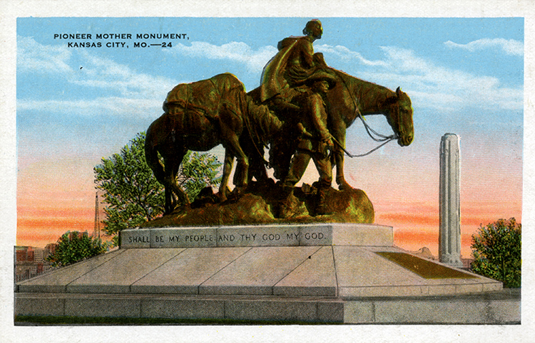 Pioneer Mother postcard, 1930s or ‘40s | KANSAS CITY PUBLIC LIBRARY