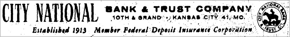 City National Bank & Trust (now UMB) adopted The Scout as part of its logo in 1933.