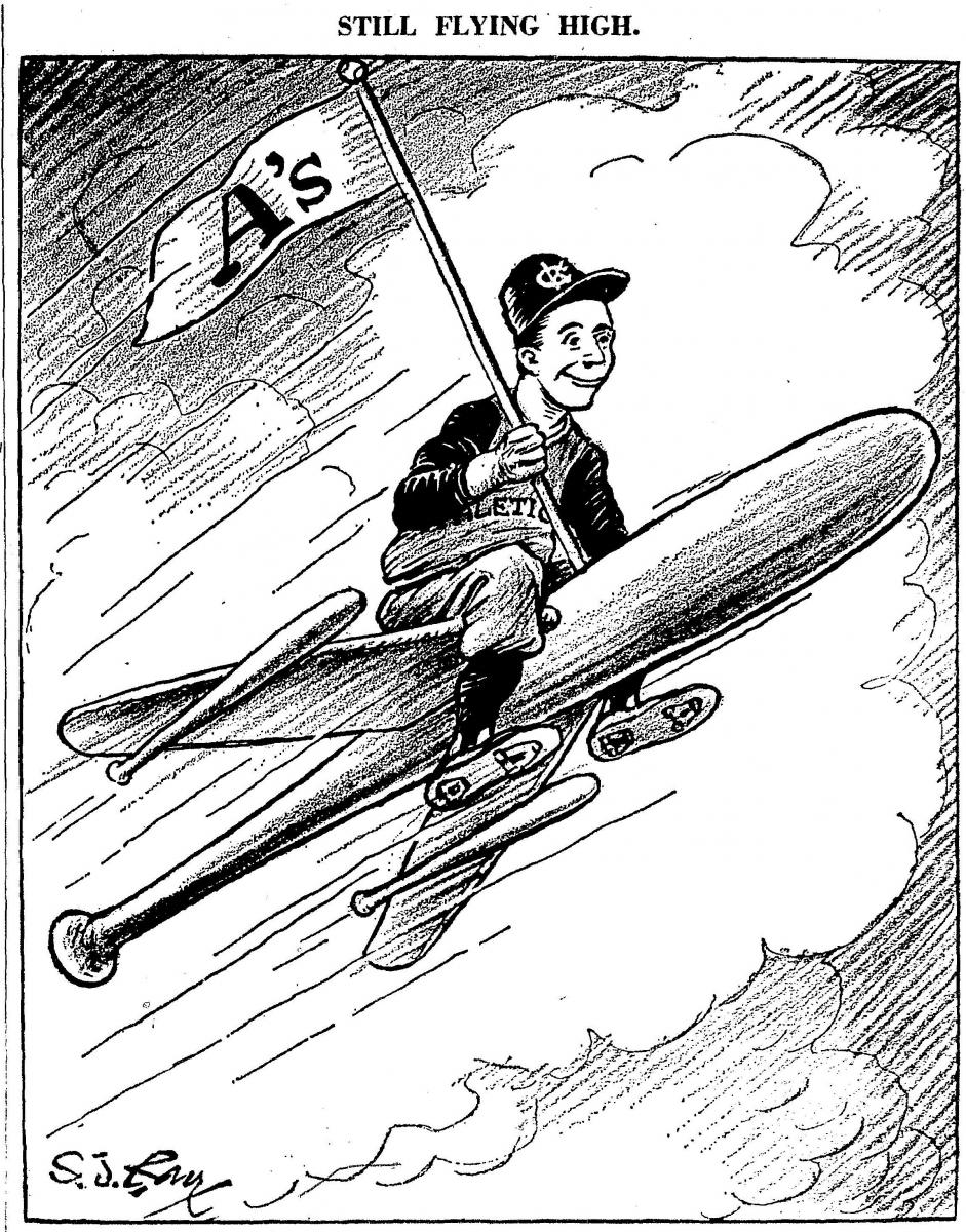 Kansas City Athletics cartoon during the 1963 season. The Kansas City Star, April 30, 1963.