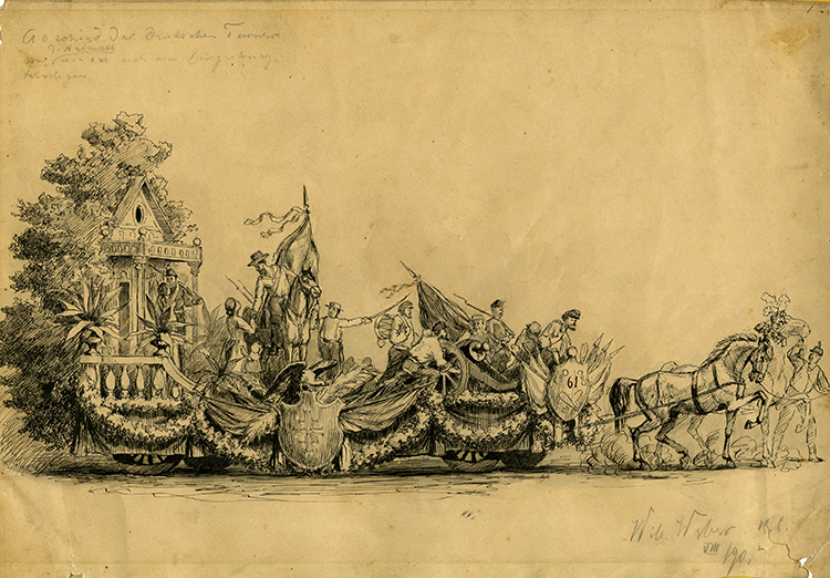 Parade Float Sketch, ca. 1890s. SC133 William Weber Collection