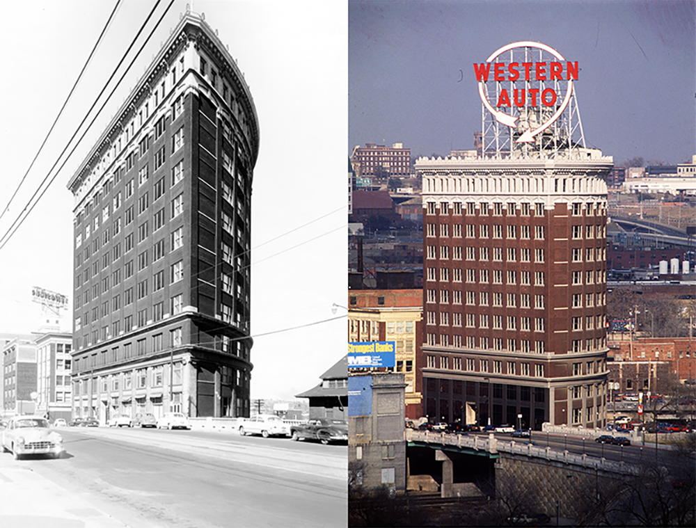 1950s view of the Western Auto Building