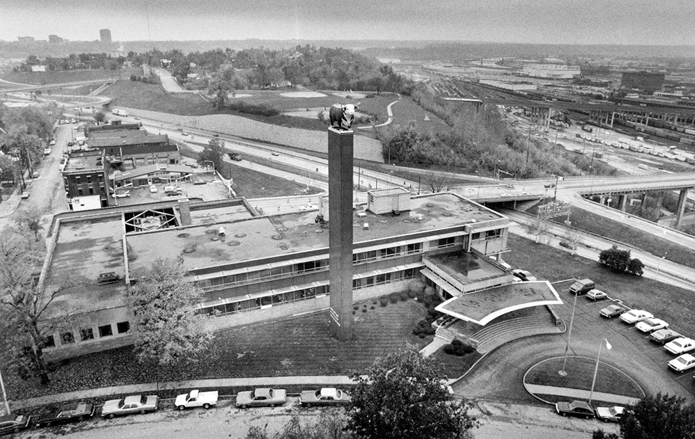 AHA headquarters with Mulkey Square Park in view to the south. FILE/The Kansas City Star