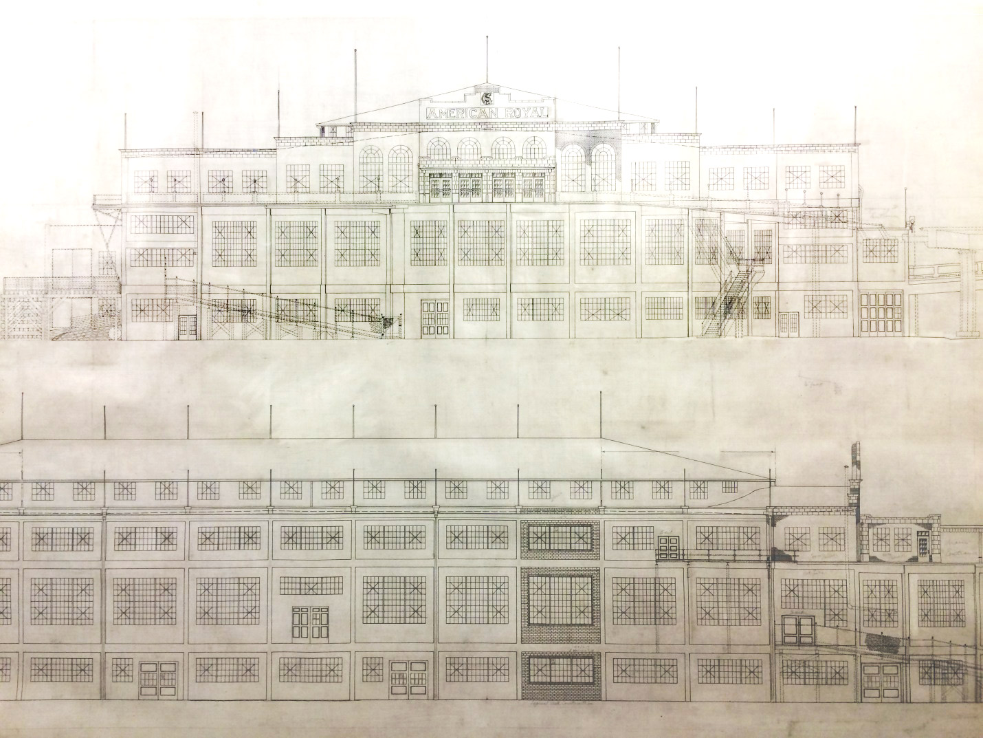 Architectural drawing of American Royal Building