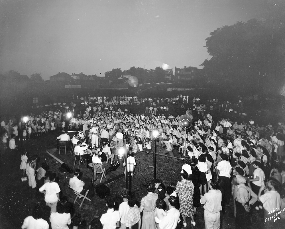 Belvidere Park opening dedication in 1944.