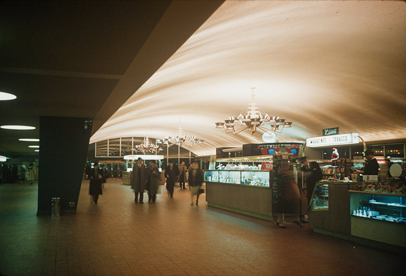 Joe Gilbert's magazine and tobacco stand at the Municipal Airport