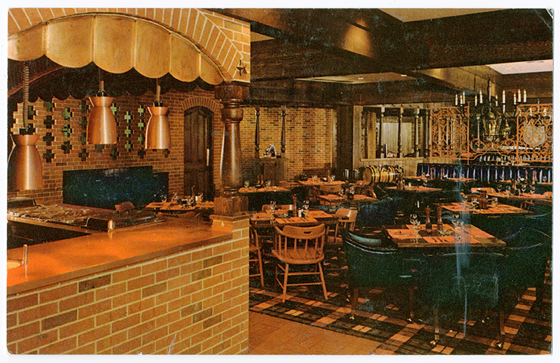 Postcard of The Four Winds dining room