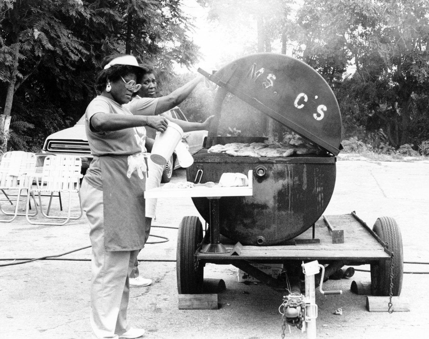 BBQ cooks at Jazz Fest