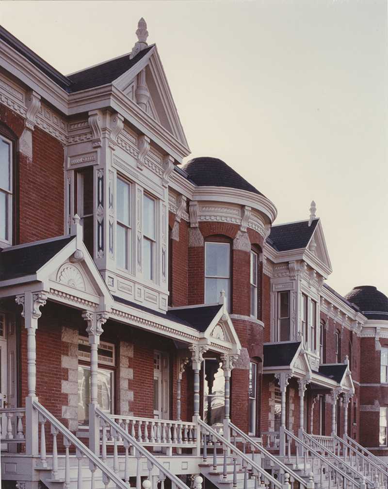 Row houses located near 34th and Main