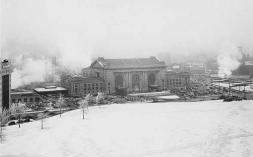 Union Station in the snow