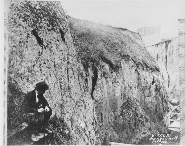 Unidentified man near bluffs along Main between 2nd and 3rd.