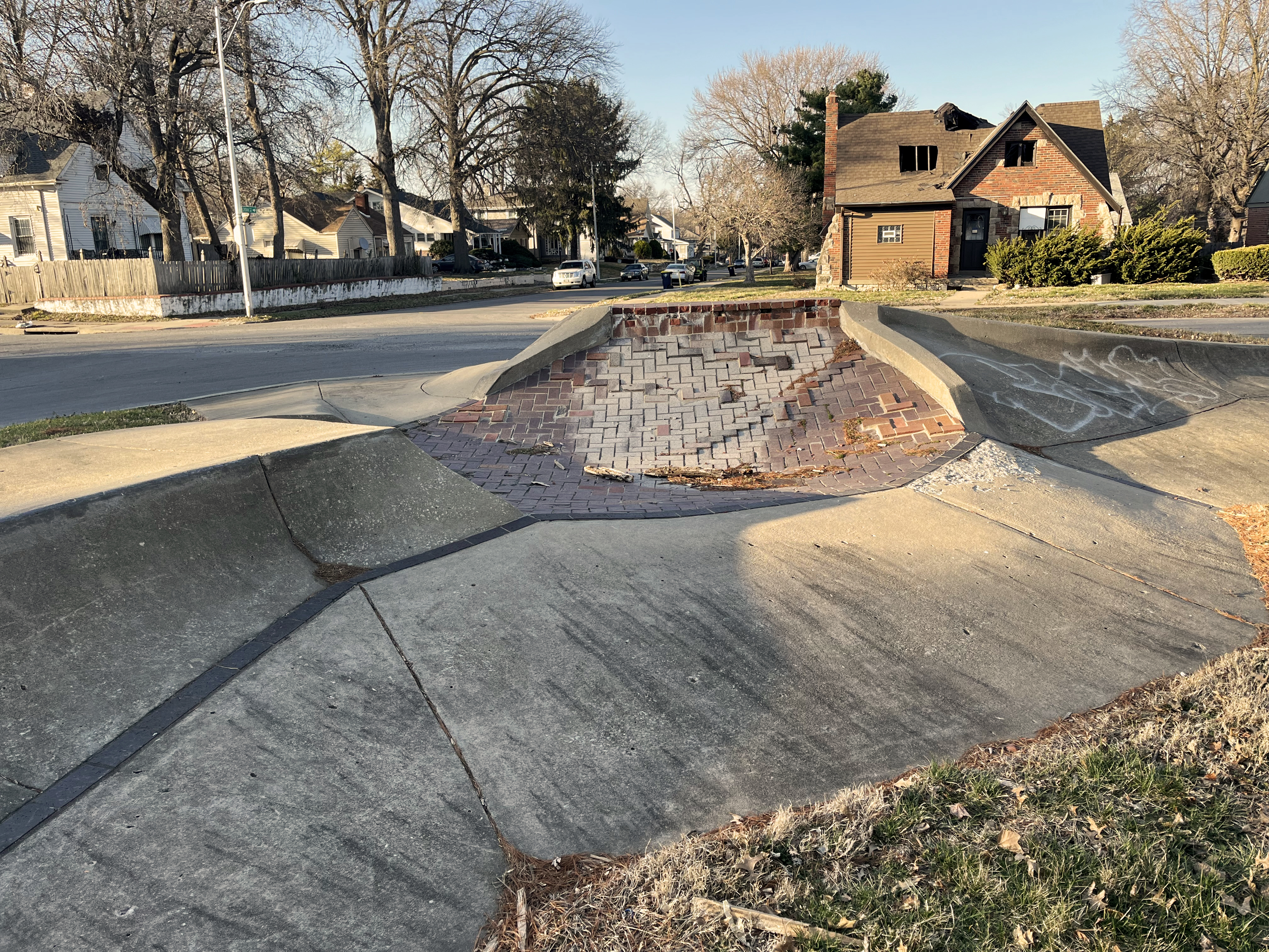 One of the concrete forms near 58th Street and The Paseo