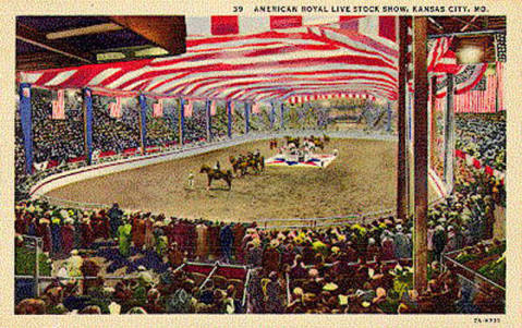 Postcard of American Royal building interior