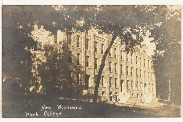 Postcard of Woodward Hall at Park College