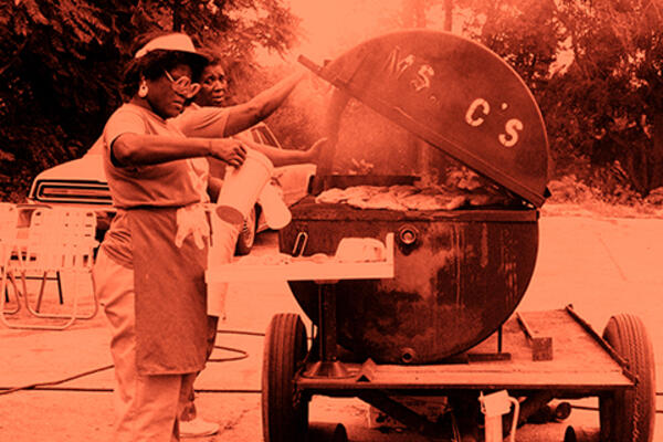 Photo of women cooking barbecue