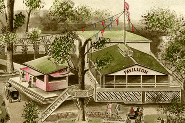 Color illustration of a pavilion