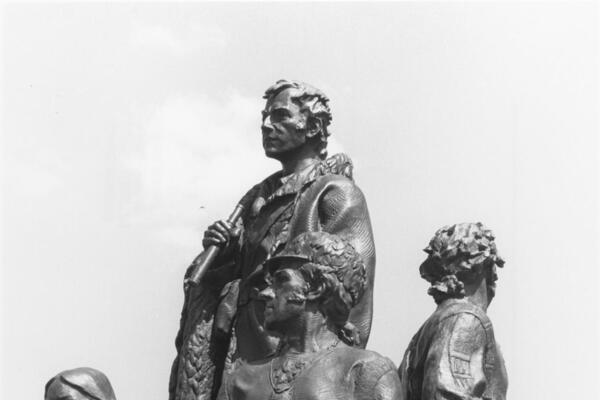 Corps of Discovery sculpture in Case Park