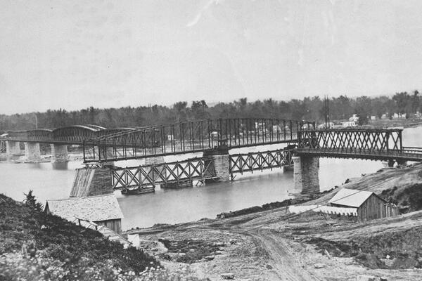 Looking northeast from the south side of the Missouri River