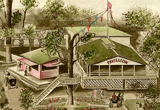 Color illustration of a pavilion