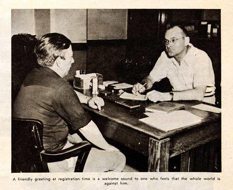 Intake at the Helping Hand Institute, 1952. Kansas City Public Library